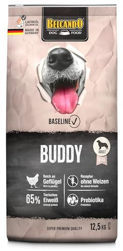 BELCANDO Baseline Buddy [12,5kg] Trockenfutter für Hunde | Für ausgewachsene Hunde mit normaler Aktivität | Geeignet für alle Rassen | Mit Prebiotika für eine gesunde Darmflora