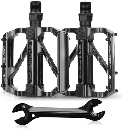 Ahaimy Montagne Vélo Pédale, Pédales De Vélo 9/16, Pedale Velo Route, Pédales pour Vélo, Pliables Pedale VTT, Large Plate-Forme pour Vélo électrique, Trekking, Vélo De Route