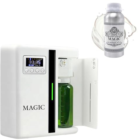 Elektrischer Öldiffusor + Ätherisches Öl 100 ml. Professioneller Duftdiffusor. Aromatherapie Olfaktorischer Marketing-Lufterfrischer für Zuhause und Geschäft. Geeignet für Flächen von 50–300 m².