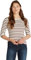 Tommy Hilfiger Damen Langarmshirt New Cody Slim U-Boot-Ausschnitt, Mehrfarbig (Fine STP Calico/Deep Rouge), M