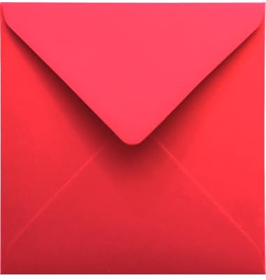 Netuno 25 quadratische Briefumschläge Rot 11 x 11 cm 120g Malmero Vermillon elegante Umschläge quadratisch für Einladungen Karten Einleger Fotos Gutscheine Einladungskarten 10,5 x 10,5 cm