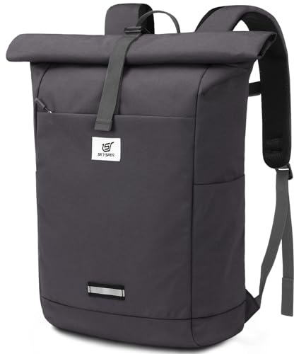 SKYSPER Sac à Dos Homme Extensible Sacs a dos Rolltop pour Voyage Vélo Travail College pour Adolescents Hommes Femmes