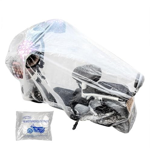 Parapioggia moto – riparo impermeabile per scooter | Protezione antipioggia per moto | Copertura trasparente antipolvere | Copertura trasparente antistrappo per moto | Impermeabile alla polvere contro