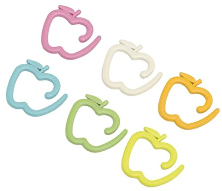 Aramox 24Pcs Zinc Alloy Crochet Locking Stitch Markers, Colorful Metal Knitting Rings for Craft Projects and Crocheting (Colorful Fruit Shaped)
