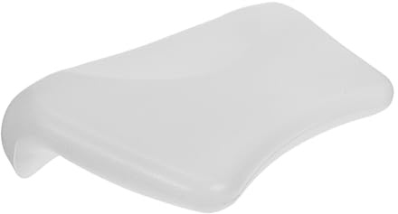 Homoyoyo Coussin de Bain en PU Souple Ventouses Oreiller de Bain Solide et Imperméable Support Confortable Nuque Couleur Blanc