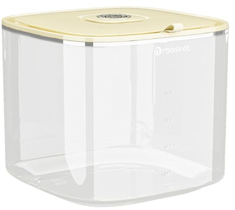 LOVIVER Distributore di riso, contenitore per la conservazione del riso sigillato con misurino, contenitore per alimenti secchi, per cereali per armadietto, L