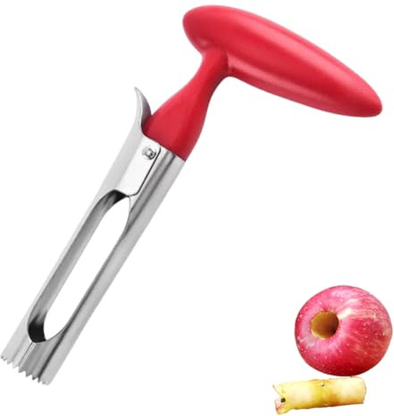 YUVKIN 1 Pcs Levatorsolo per Mele - Facile da Usare e Resistente Togli Torsolo per Pere, Peperoni, Fuji, Honeycrisp, Gala e Utensile da Cucina in Acciaio Inox