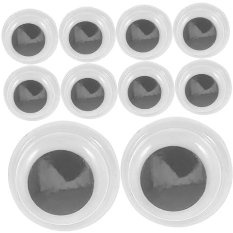Generico 500pezzi Occhi Finti Adesivi Rotondi per Lavoretti Occhi Giocattolo Autoadesivi in Plastica per Decorazioni di Scrapbooking e Creazioni Fai da Te