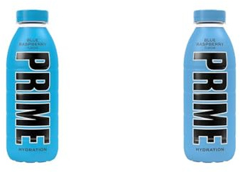 No Brand prime Blue Raspberry Flavored Refreshing Drink Bottle 500ml (Pack of 2)