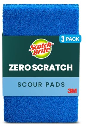 Scotch-Brite Non-Scratch Scour Pads, Scouring Pads for Kitchen and Dish Cleaning, 3 Pads
