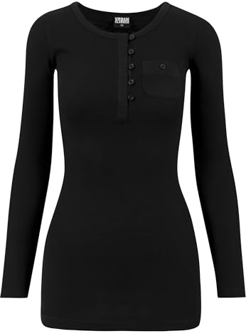 Urban Classics Haut Long Femme Pocket Turnup Femme T-Shirt Manches Longues Noir L