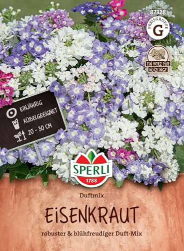 Sperli Eisenkrautsamen Duftmix 87328 - robuster & blühfreudiger Duft-Mix - Inhalt für 15 Pflanzen - Kübelgeeignet - Blumensamen, Blumenwiese Samen, Saatgut
