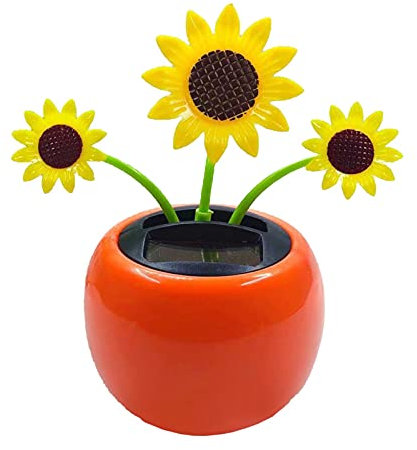Luckxing Wackelfigur Blume, 1 Stück Solar Tanzende Blume Solarblume Wackelfigur Solar Tanzende Blume Solarblume Wackelfigur Wackelblume Solar Solarbetriebene Wackelblume Für Auto Haus Oder Büro