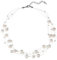Aleasha Süßwasser Perlenkette Damen Mehrreihige Perlenkette Weiß 5 Reihig Kurze Barocke Choker Hochzeits Boho Halskette Schmuck
