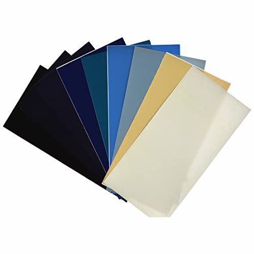 Flicken für Daunenjacke Selbstklebend, Daunenjacke Reparaturset, Nylon Textilaufkleber Waschmaschinenfest für DIY Scapbook Jeans-Zelttasche (blau)