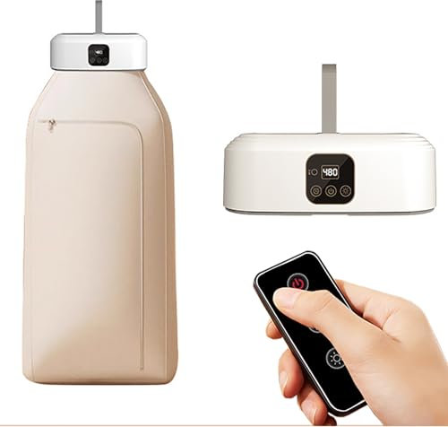 AMZTEMU Secadoras portatiles, Mini secadora de ropa portatil con mando a distancia, Secadora bomba de calor, Tendederos electricos -EU plug(600W)