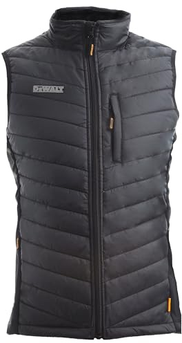 DEWALT New York Men's Regular Fit, Lightweight, Insulated, Stretch Panel Work Gilet, Grey/Black, Medium