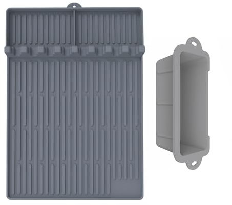 Bandeja de silicona para parrilla, bandeja de grasa, bandeja de grasa, bandeja de silicona, bandeja de goteo, parrilla, caja de goteo