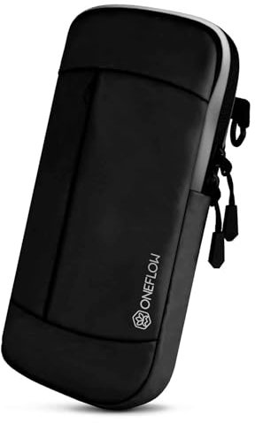 ONEFLOW Urban Sling für Nokia 5.4 Handytasche zum Umhängen, Handy Gürteltasche und Armband kombiniert, Handy Umhängetasche mit Geldbörse für Damen und Herren, Schwarz