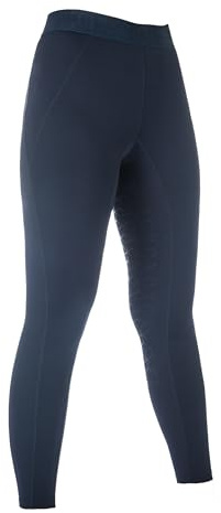 HKM Kinder Tabea Silikon-Vollbesatz Reitleggings, Dunkelblau, 122/128