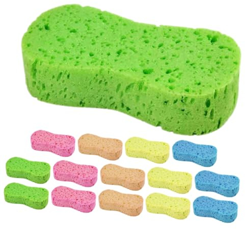 POPETPOP Esponjas para Lavado De Autos 15 Unidades Suave Resistente Multiusos Colores Aleatorios Limpieza Coche Hogar Bicicletas