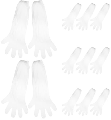 INOOMP 100pcs Waterproof Cpe Long Sleeve Protective Gloves for Dishwashing and Gardening, Oil-resistant Thickened Household Cleaning Mitts with Elbow-length Cuff
