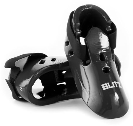 Blitz Dipped Foam Foot Guards - Black - Small