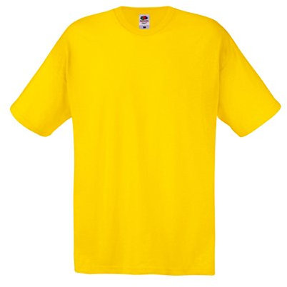 Fruit of the Loom Mens Screen Stars Original Full Cut Short Sleeve T-Shirt (M) (Yellow)