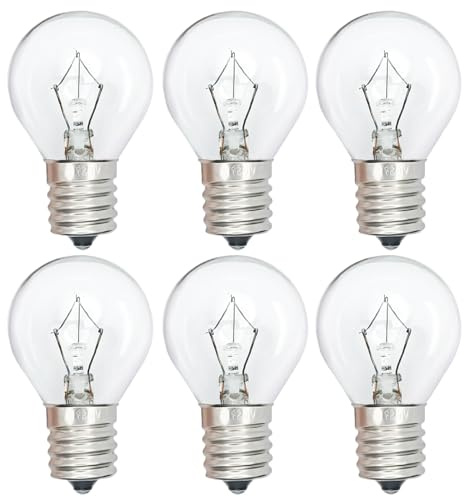 Lava Lamp Bulbs 25 Watt S11 E17 Base The Original Replacement Light Bulbs for 14.5 Lava Lamps and Glitter Lamps,120 Volt Motion Lava Lamp Light Bulb,Dimmable,2700K Warm White,6 Pack