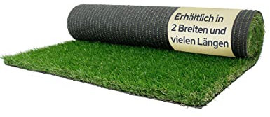 Gazon Synthétique de haute qualité WANDERLUST 37mm Épais- 4,00m x 0,50m Gazon Artificiel pour Balcon, Terrasse, Jardin | Résistant aux UV et Perméable à l'eau