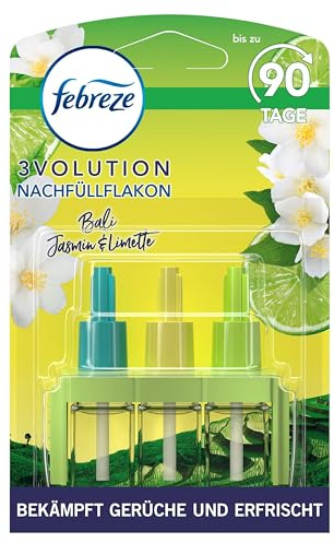 Febreze 3Volution doftplugg påfyllning Bali Jasmin & lime, 3 växelvis dofter bekämpar lukt