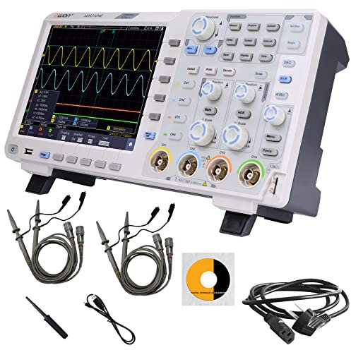 OWON XDS3104E Oszilloskop mit 8 Zoll hochauflösendem LCD, Multi-Touchscreen-Display, 100 MHz Bandbreite und 1 GS/s Abtastrate 45.000 wfms/s Wellenform-Aktualisierungsrate mit 4-Kanal-DSO