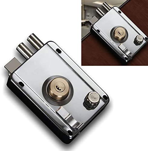 Cerradura de Puerta Exterior Seguridad Antirrobo Cerradura de Puerta Abierta Izquierda con 5 Llaves para Dormitorio en Casa