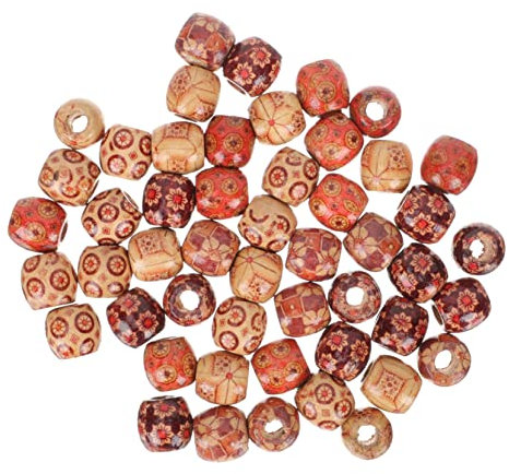 FRCOLOR 100stücke Holzperle Für Dreadlocks Haarschmuck Perlen Aus Holz Perlen Für Haarzöpfe Diy Dreadlock Perle Holz Haar Perle Für Flechtfrisuren