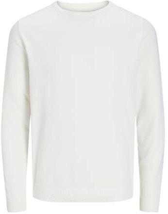 JACK & JONES Men's Jjebasic Knit Crew Neck Noos Knitted Jumper, Cloud Dancer, XXL