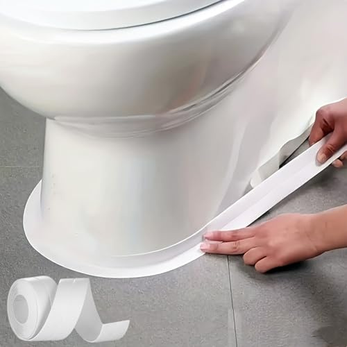 Caulk Tape, Toilet Caulk Strip Waterproof, Traditional Caulking Replacement, Caulking Sealant Tape for Kitchen, Sink, Bathroom, Countertop, Shower, Bathtub Edge Protector (1.5 x 10.5Ft)