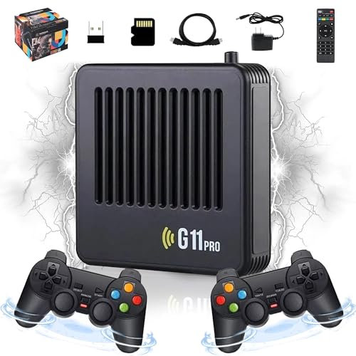G11 Pro Consolas de Videojuegos Retro, 60000+ Juegos,50 Emuladores,4K HDMI Consola de Juegos con Controlador inalámbrico, Consolas portátiles Caja de Juegos Plug-and-Play,Regalos para Adultos (256G)