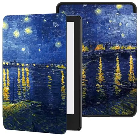 Custodia per E-book, Kindle 6 (11a generazione 2024/2022),Cover autostandby/sveglia, protezione antigraffio, modello cielo stellato