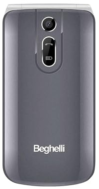 Beghelli Telefono Salvavita per Anziani, Salvalavita Phone SLV18N ECO - Cellulare GSM per Anziani, Tasto SOS, Tasti Grandi Retroilluminati, Vivavoce, Fotocamera, Torcia, Radio (Colore Grigio)