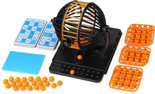 Greenfields Family Bingo Game Set Lotto Lottery Number 90 Numbered Balls 24 Playing Cards Family Classic Traditional Game - great activity for work, school, club, pub or home