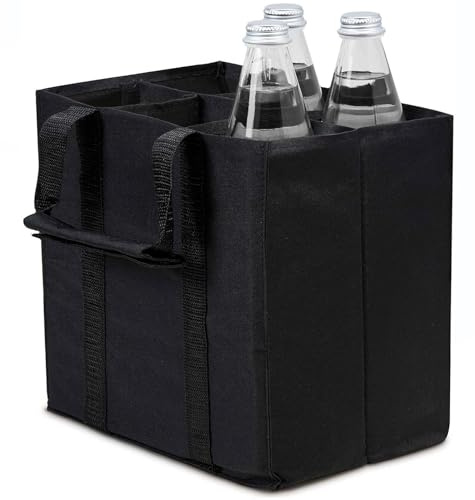 Sac à Bouteilles 6 Compartiments, Sac Porte-Bouteille de Vin Portable