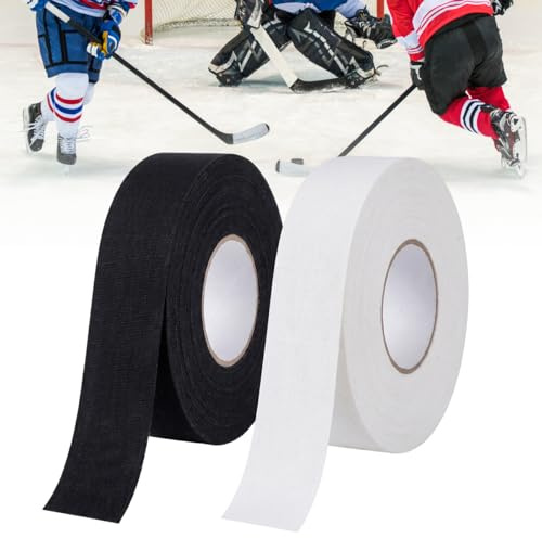 2 Rotoli Nastri di Bastone di Hockey, 25mm x 25m Nastro Tessuto per Hockey
