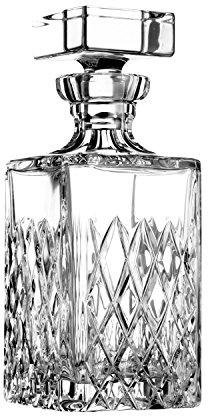 Caraffa da whisky Venezia (25 cm) – gelungene vollendung in forma e parete – Una Risorsa per tutti ausgeschenkten Liebling Whisky – Edler profondo taglio, Vetro Soffiato. – Decanter – Capacità 750 ML