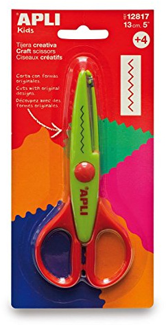 APLI Kids 12817 - Tijera creativa Zigzag, 13 cm, Multicolor, 1 unidad