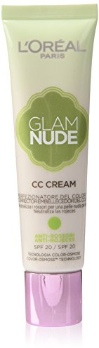 L'Oréal Paris CC Cream Colorata Anti Rossori per Pelli che Tendono al Colorito Rosso, Nude Magique, 30 ml