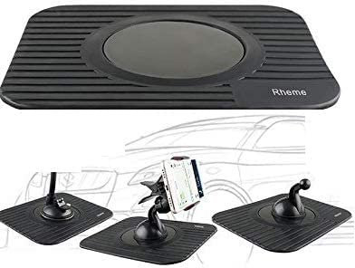 Rheme Tapis fin en caoutchouc anti-adhérent pour support d'appareil de navigation automobile type GPS, TomTom, Garmin, Navman, Mio