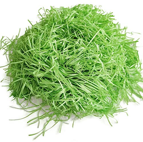 TASHELLS 200g Ostergras Grün, Füllmaterial füR Osterkorb/Geschenkkorb,Osterdekoration