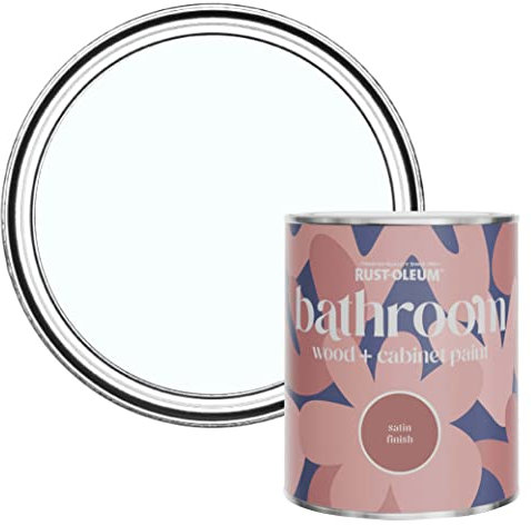 Rust-Oleum Light Blue Moisture Resistant Bathroom Wood and Cabinet Paint in Satin Finish - Icecap 750ml