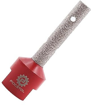 FOCSTOL Broca Fresado Diamante 10mm - Broca de Dedo Diamante para Agrandar, Moldear, Moler y Biselar Redondos Agujeros Existentes en Azulejos Porcelana Cerámica Granito Mármol Piedra M14 Rosca