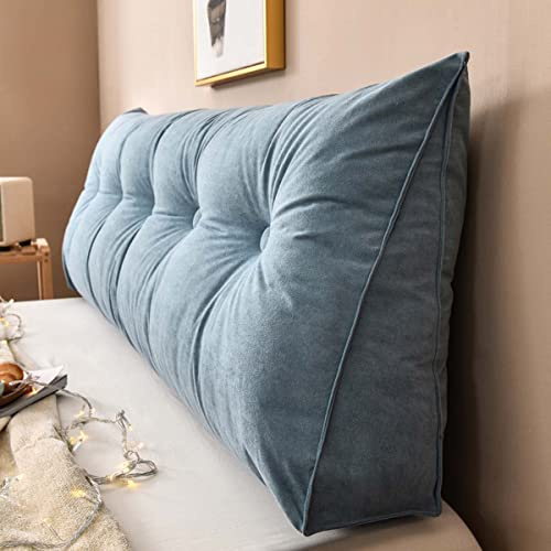 Yanman - Almohadas grandes de cuña para cabecero de cama, almohada triangular de lectura, cojín de apoyo lumbar, respaldo de cintura, cojín de posicionamiento suave para sofá cama, 135 x 50 x 20 cm
